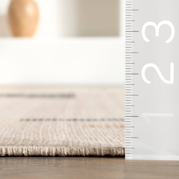 Geometric Pattern Area Rug 152 x 244 cm Ivory