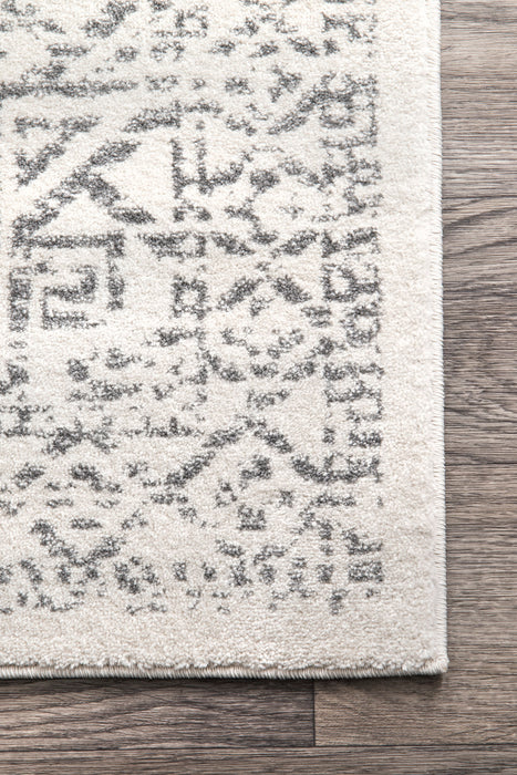 Geometric Pattern Grey Area Rug 160 cm x 230 cm