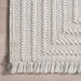 Geometric Pattern Tassel Area Rug Off White 160cm x 230cm