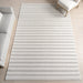 Geometric Stripes Indoor Outdoor Area -matto 152cm Cream