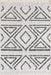 Geometric Textured Area Rug in Light Grey with Tassels