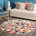 Geometric Triangle Area Rug In Multicolor For Home Use