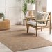 Geometric Washable Area Rug in Sand Color