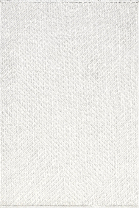 Tappeto geometrico ondulato 120x180 cm color crema