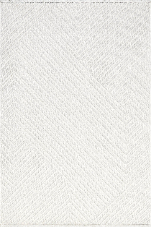 Tappeto geometrico ondulato 120x180 cm color crema