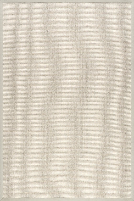 Geometric Wool And Sisal Rug In Grey