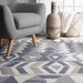 Geometric Wool Rug 140cm Grey
