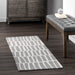 Geometric Wool Rug 140x200 cm in Grey