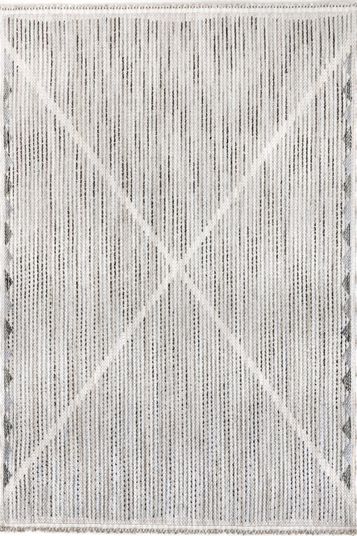 Georgina Triangle Tasseled Area Rug Light Grey 120x180 cm