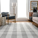 Gingham Flatweave Rug in Grey 120x180 cm
