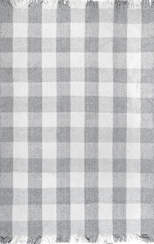Gingham Flatweave Rug in Grey 120x180 cm