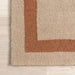 Gino Wool Rug With Two-Tone Border In Rust Color