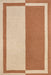 Gino Wool Rug With Two-Tone Border In Rust Color