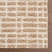 Gio Beige Wool Area Rug with Simple Crosshatch Design