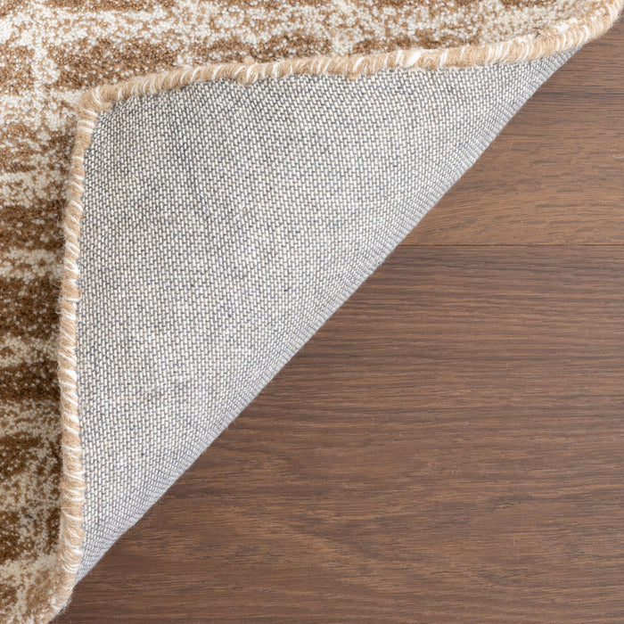 Gio Beige Wool Area Rug with Simple Crosshatch Design