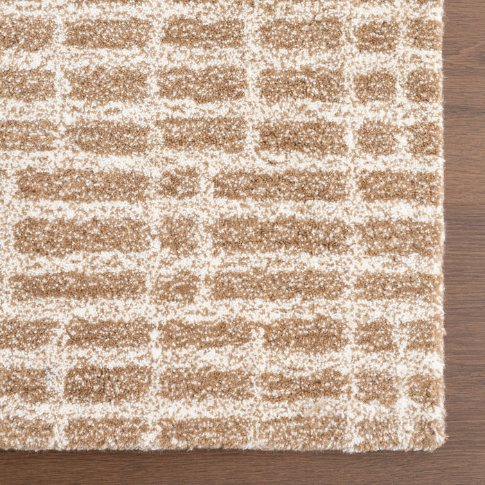 Tappeto Gio Crosshatch in lana beige 120x180 cm