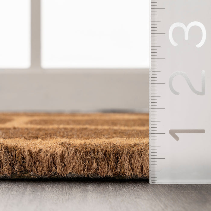 Giraffe Print Coir Doormat Natural Fiber 40x60 cm