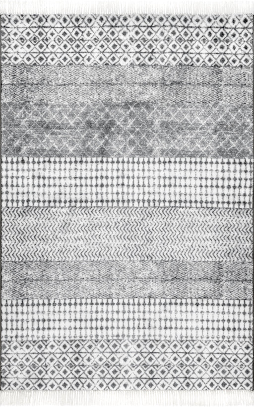 Glen Grey Striped Non-Slip Area Rug 140x200 cm