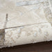 Glitz GLZ02 Modern Geometric Marble Distressed Metallic Shimmer Hi-Low Textured Soft-Touch Polyester Ivory/Grey/Taupe Runner