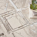 Glitz GLZ02 Modern Geometric Marble Distressed Metallic Shimmer Hi-Low Textured Soft-Touch Polyester Ivory/Grey/Taupe Runner