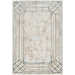 Glitz GLZ03 Modern Abstract Border Marble Distressed Metallic Shimmer Hi-Low Textured Soft-Touch Polyester Ivory/Taupe/Beige/Blue/Grey Rug