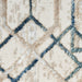 Glitz GLZ03 Modern Abstract Border Marble Distressed Metallic Shimmer Hi-Low Textured Soft-Touch Polyester Ivory/Taupe/Beige/Blue/Grey Runner