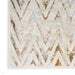 Glitz GLZ05 Moderni Geometrinen Chevron Distressed Metallic Shimmer Hi-Low Teksturoitu pehmeä polyesteri beige/norsunluu/harmaa/monivärinen matto