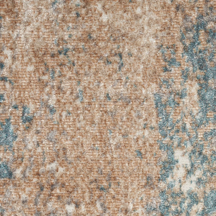 Glitz GLZ06 Modern Abstract Distressed Metallic Shimmer Hi-Low Textured Soft-Touch Polyester Taupe/Blue/Grey/Cream/Multicolour Rug