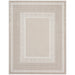 Glitz GLZ07 Modern Abstract Geometric Border Distressed Metallic Shimmer Hi-Low Textured Soft-Touch Polyester Ivory Runner