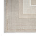 Glitz GLZ07 Modern Abstract Geometric Border Distressed Metallic Shimmer Hi-Low Textured Soft-Touch Polyester Ivory Runner