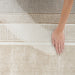 Glitz GLZ07 Modern Abstract Geometric Border Distressed Metallic Shimmer Hi-Low Textured Soft-Touch Polyester Ivory Runner