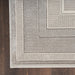 Glitz GLZ07 Modern Abstract Geometric Border Distressed Metallic Shimmer Hi-Low Textured Soft-Touch Polyester Silver Runner