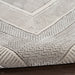 Glitz GLZ07 Modern Abstract Geometric Border Distressed Metallic Shimmer Hi-Low Textured Soft-Touch Polyester Silver Runner