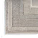 Glitz GLZ07 Modern Abstract Geometric Border Distressed Metallic Shimmer Hi-Low Textured Soft-Touch Polyester Silver Runner