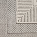 Glitz GLZ07 Modern Abstract Geometric Border Distressed Metallic Shimmer Hi-Low Textured Soft-Touch Polyester Silver Runner