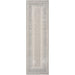 Glitz GLZ07 Modern Abstract Geometric Border Distressed Metallic Shimmer Hi-Low Textured Soft-Touch Polyester Silver Runner