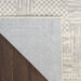 Glitz GLZ09 Modern Abstract Geometric Patchwork Distressed Metallic Shimmer Hi-Low Textured Soft-Touch Polyester Silver/Grey Runner