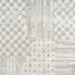 Glitz GLZ09 Modern Abstract Geometric Patchwork Distressed Metallic Shimmer Hi-Low Textured Soft-Touch Polyester Silver/Grey Runner