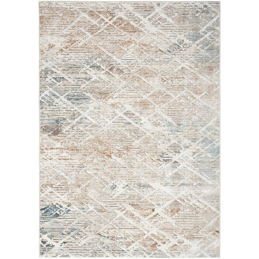 Tappeto Glitz GLZ11 Moderno Astratto Criss Cross Invecchiato Metallico Luccicante Hi-Low Texture Soft-Touch Poliestere Grigio/Multicolore Tappeto