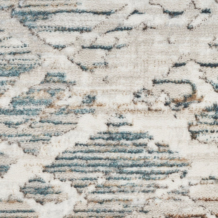 Glitz GLZ11 Modern Abstract Criss Cross Distressed Metallic Shimmer Hi-Low Textured Soft-Touch Polyester Grey/Multicolour Runner