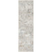 Glitz GLZ20 Modern Abstract Swirl Distressed Metallic Shimmer Hi-Low Textured Soft-Touch Polyester Grey/Multicolour Runner