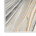 Glitz GLZ21 Modern Abstract Marbled Curve Distressed Metallic Shimmer Hi-Low Textured Soft-Touch Polyester Grey/Gold Runner