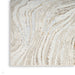 Glitz GLZ22 Modern Abstrakt Ripple Distressed Metallic Shimmer Hi-Low Textured Soft-Touch Polyester Grå/Gull teppe