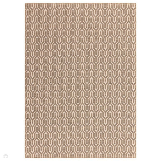 Global Lattice Modern Geometric Jute & Cotton Mix Durable Soft-Touch Flatweave Natural/Beige/Cream Rug