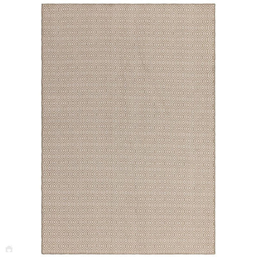 Global Mosaic Modern Geometric Jute & Cotton Mix Durable Soft-Touch Flatweave Cream/Natural Rug