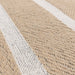 Global Stripe Modern Geometric Jute & Cotton Mix Durable Soft-Touch Flatweave Natural/Beige/Cream Rug