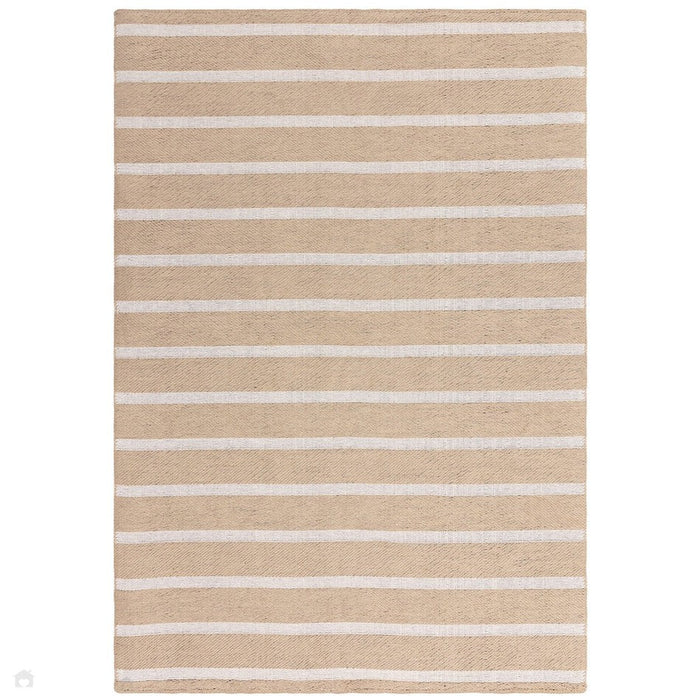 Global Stripe Modern Geometric Jute & Cotton Mix Durable Soft-Touch Flatweave Natural/Beige/Cream Rug