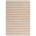 Global Stripe Modern Geometric Jute & Cotton Mix Durable Soft-Touch Flatweave Natural/Beige/Cream Rug