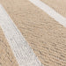 Global Stripe Modern Geometric Jute & Cotton Mix Durable Soft-Touch Flatweave Natural/Beige/Cream Rug