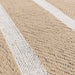 Global Stripe Modern Geometric Jute & Cotton Mix Durable Soft-Touch Flatweave Natural/Beige/Cream Rug